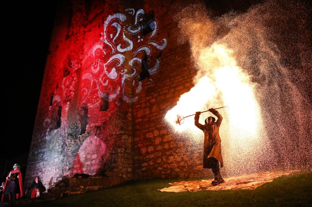 Púca Festival, Pyro Collective fire display at Trim Castle
